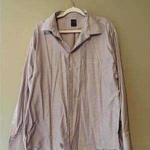 Joseph & Feiss Maroon and White Striped Shirt